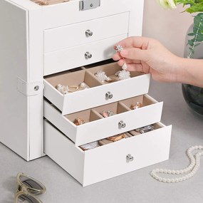 Šperkovnica Livia2, 32x26x15,5 cm, biela