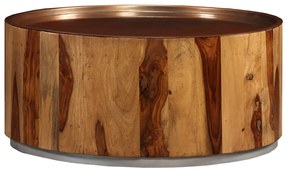 Konferenčný stolík, masívne sheeshamové drevo a oceľ, 68 cm 244925