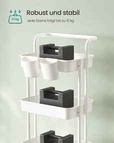 Pojazdný regál biely BSC077WZ01