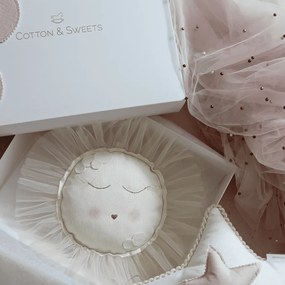 Závesná dekorácia slnka vanilka 35x35x5cm