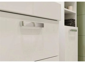 Mereo, Leny, kúpeľňová skrinka nízka 33x25x68 cm, závesná, biela, ľavá, MER-CN812