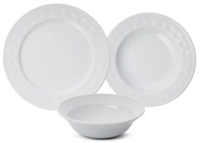 Jedálenská súprava 18 ks biela/porcelán