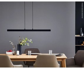 Čierne LED stmievateľné závesné svietidlo Stripe – Fischer &amp; Honsel