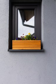 Drevený truhlík s plastovou vložkou - svetlohnedá Rozměry (cm): 44 x 20, v. 14