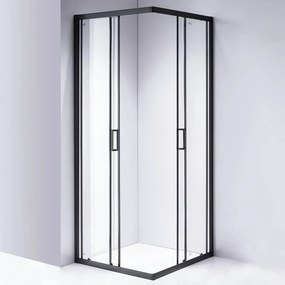 BPS-koupelny Štvorcový sprchový kút BL30C 100x100 čierna/transparent - bez vaničky