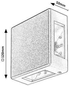 Rabalux 7317 - LED Vonkajšie nástenné svietidlo LIPPA LED/6W/230V IP54 čierna