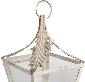 Béžovo-bronzová antik kovová lampáš Brocante - 126*26*47 cm