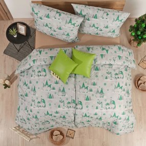 Vianočné obliečky Buddy zelené EMI, Štandardný set jednolôžko obsahuje 1x 140x200 + 1x 70x90