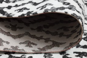 Moderný koberec MUNDO E0621 geometrický outdoor béžový / čierny