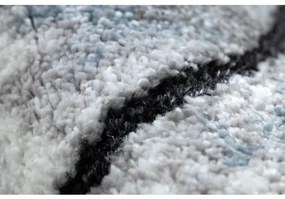 Moderný koberec COZY 8873 Cracks, prasknutý betón - Štrukturálny, dve vrstvy rúna svetlo sivá / modrá Veľkosť: 160x220 cm