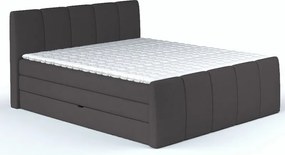 Posteľ boxspring Fresco 180x200 cm, tmavo šedá látka
