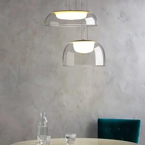 Závesný LED luster APP1690-1PC B číry/neutrálna biela