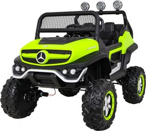 Ramiz Mercedes Benz Unimog elektrické autíčko pre deti zelené + pohon 4x4