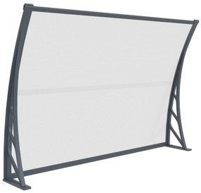 Hliníkový vchodový prístrešok BestBerg BBDA-H15 / 100 x 150 cm / sivý
