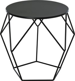 HOMCOM Štýlový minimalistický geometrický konferenčný stolík, oceľ, 54x54x44cm | Aosom