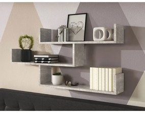 Nástenná polica TRIO 55x119 cm šedá