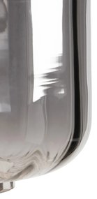 Inteligentná stojaca lampa čierna s dymovým sklom vrátane WiFi ST64 - Qara Down