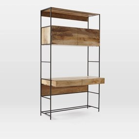 furniture-nabytek.cz - Drevený stôl s kovovým podstavcom z masívneho mangového dreva 130x213x55