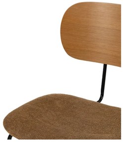 Jedálenská stolička v hnedej a prírodnej farbe v súprave 4 ks Cleo – Ixia