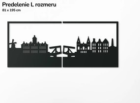drevko Obraz Amsterdam Rozmer obrazu: 37 x 89 cm, Farba dekorácie: Čierna