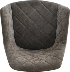 Otočná jedálenská stolička Patti, šedo-hnedá látka