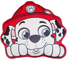 Tvarovaný 3D vankúšik Tlapková patrola - Paw Patrol - motív Marshall - 40 x 35 cm