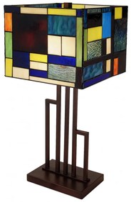 Vitrážová lampa tiffany stolová H60*W28*D28 cm
