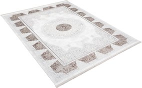 Koberec SAHARA N761A krémovo-hnedý obdĺžnikový – teplo a štýl Rozmer: 140x200 cm