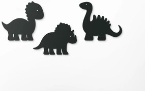 drevko Nálepka do detskej izby Dinosauríky Rozmer obrazu: 28,5 x 65 cm, Farba dekorácie: Čierna