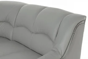 Kožená rohová sedacia súprava DUBAJ LUX XL II, Ľavá, tm. modrá (K-58)_biela (U-1)