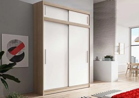 Šatníková skriňa VICTOR III 150 - dub sonoma/biela (viac variant)