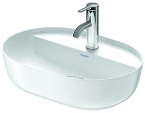 DURAVIT Luv oválna umývadlová misa s otvorom, bez prepadu, 500 x 350 mm, biela/biela matná, 0380502600