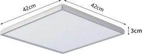 Brilagi - LED kúpeľňové stropné svietidlo ULTRA SLIM LED/24W/230V 42x42 cm strieborné IP54