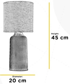 ONLI - Stolná lampa SHELLY 1xE27/22W/230V hnedá 45 cm