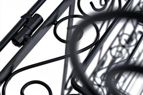 Kovová polica regál Caria - Čierna