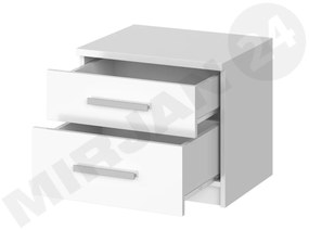 Spálňa Kler II, Farby: biela / biely + ekokoža soft 011 pik