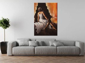 Gario Ručne maľovaný obraz Pekné dievča Rozmery: 120 x 80 cm