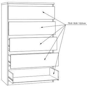 Komoda so zásuvkami MAO dub artisan