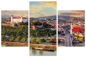Obraz - Panorama Bratislavy, Slovensko (90x60 cm)