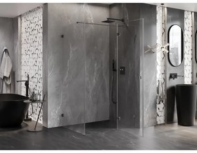 Mexen Lunar T výklopný sprchový kút pravý 130 x 80 cm, číre sklo, grafitová, 834T-130-080-95-00-P