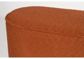 Lavica z textílie buklé v tehlovej farbe Marcos – White Label