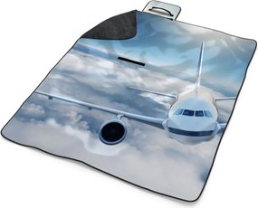 Sablio Plážová deka Lietadlo v oblakoch: 200x140 cm