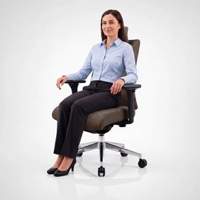 Ergonomická kancelárska stolička hnedá VECTOR
