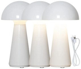 Biela LED stolová lampa so stmievačom (výška 28 cm) Mushroom – Star Trading