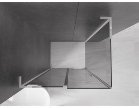 Mexen Velar L, sprchový kút s posuvnými dverami 90 x 80 cm, 8mm šedé sklo, chrómová, 871-090-080-43-01