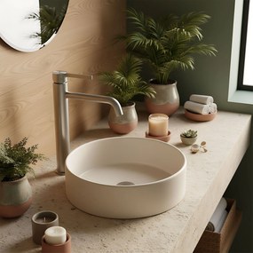 Rea Foster, vysoká umývadlová batéria h-285, brúsená oceľ, REA-B6324