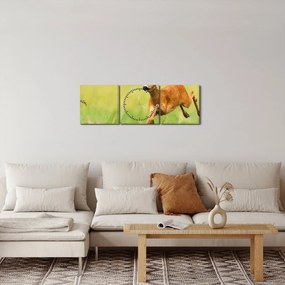 Obraz - Srnček (s hodinami) (90x30 cm)