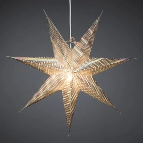Dekoratívna hviezda z papiera, strieborná, 7–cípa