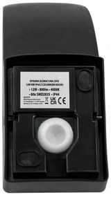 BERGE LED nástenné svietidlo 12W - 800lm - vonkajšie s pohybovým čidlom