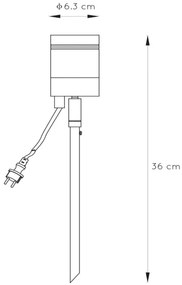Lucide 14868/05/30 - LED Vonkajšia lampa ARNE-LED 1xGU10/5W/230V čierna